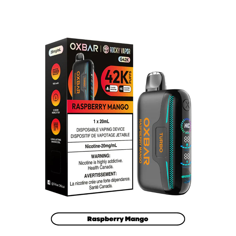 Oxbar 42K Puffs - Raspberry Mango