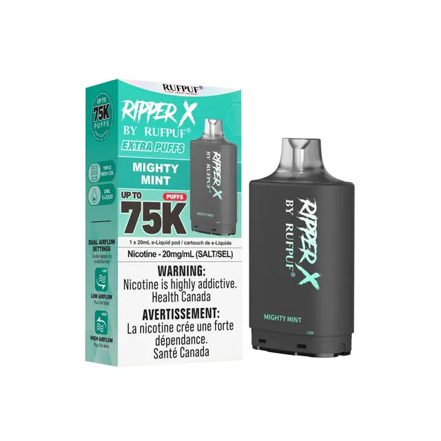 Ripper X 75k Disposable Pod-Mighty Mint (Without Battery)