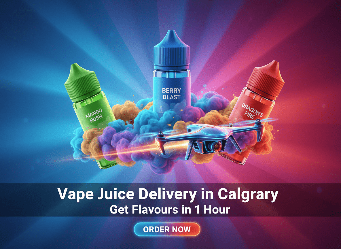Vape Juice Delivery in Calgary: Get Flavours in 1 Hour VAPE DELIVERY CALGARY Vape Juice Delivery in Calgary: Get Flavours in 1 Hour VAPE DELIVERY CALGARY