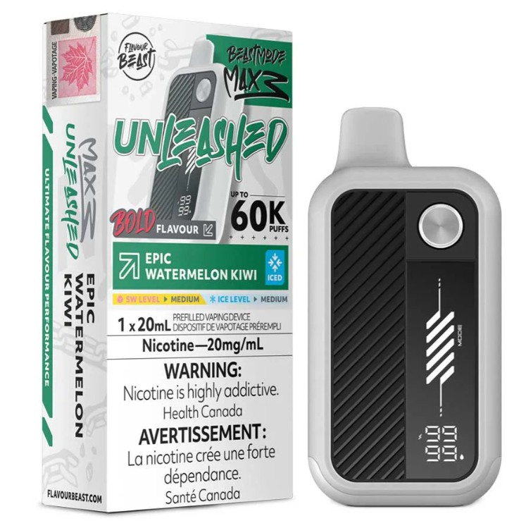 Epic Watermelon Kiwi Iced Flavour Beast Beast Mode Max 3 Disposable Vape