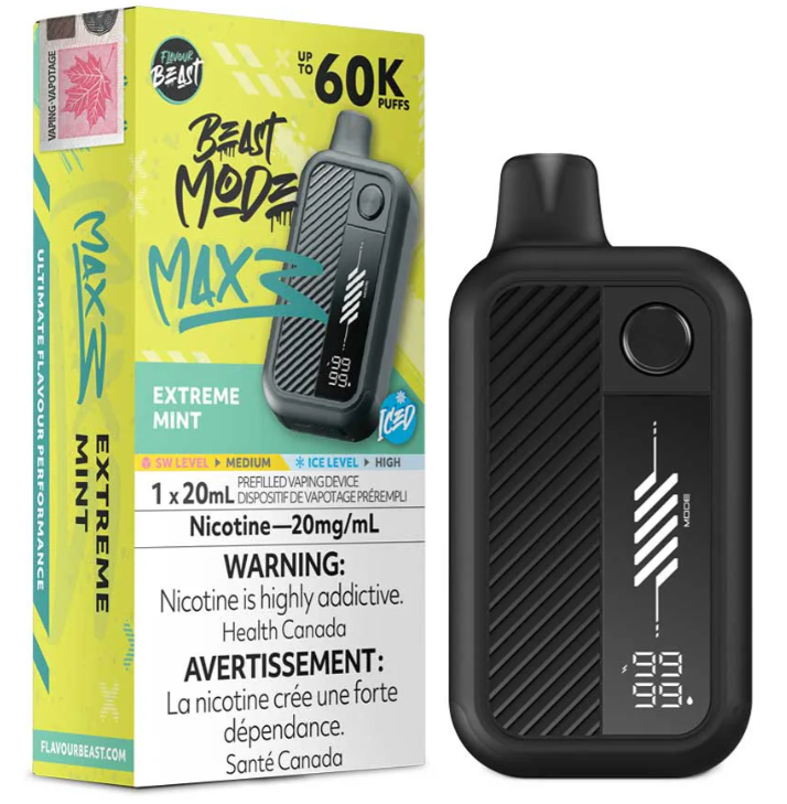 Extreme Mint Iced Flavour Beast Beast Mode Max 3 Disposable Vape