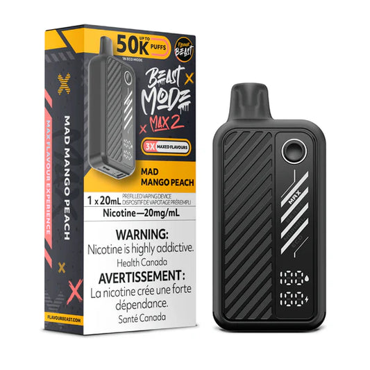 Flavour Beast Mode Max 2 50k-Disposable Vape-Mad Mango Peach 20MG