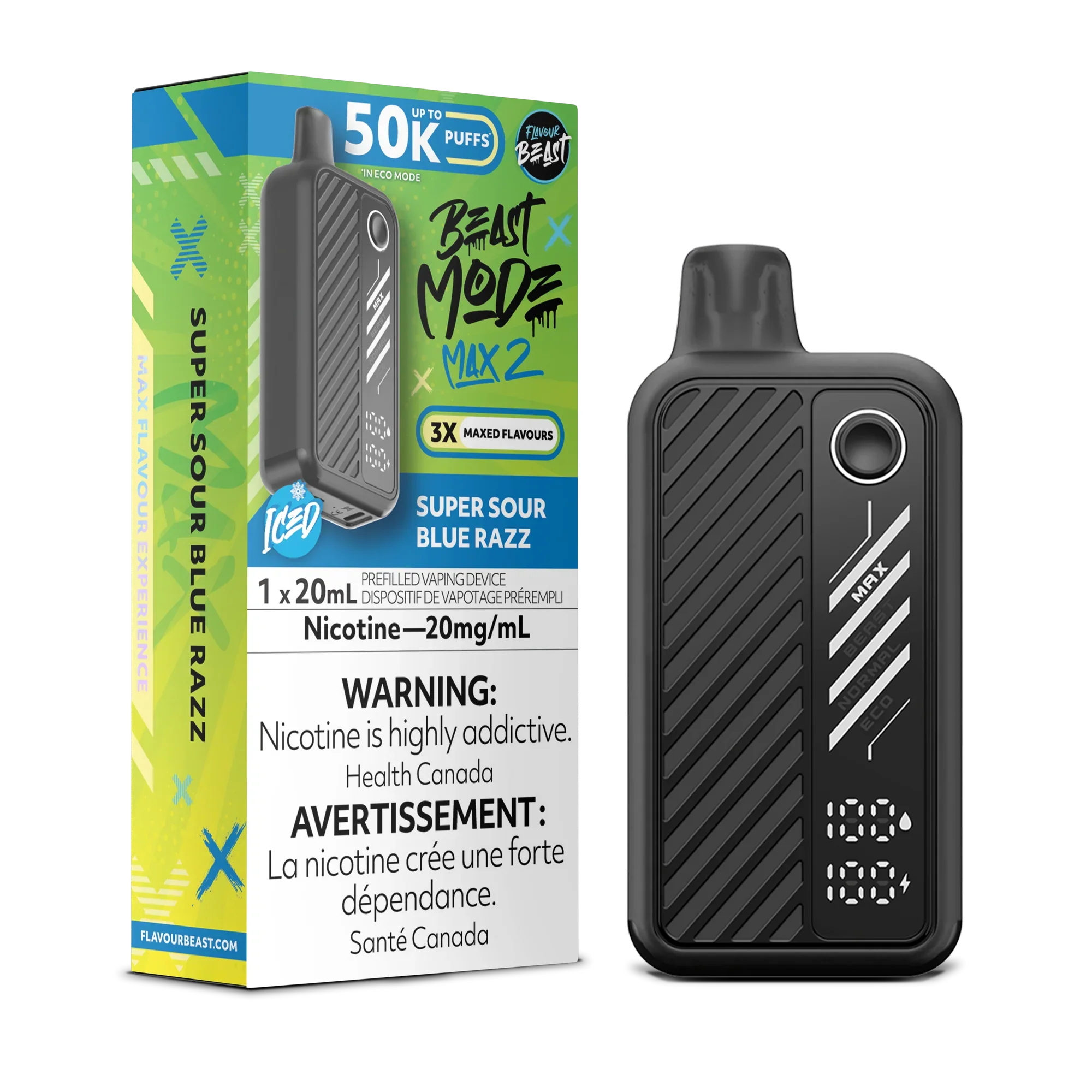 Flavour Beast Beast Mode Max 50K Disposable - Super Sour Blue Razz