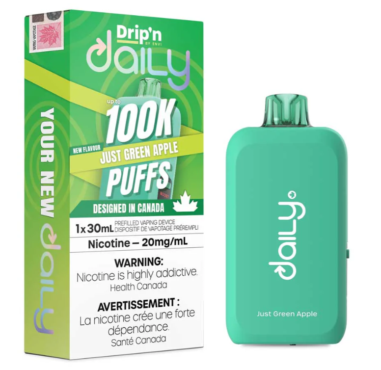 Just Green Apple Drip'n Daily 100K Disposable Vape