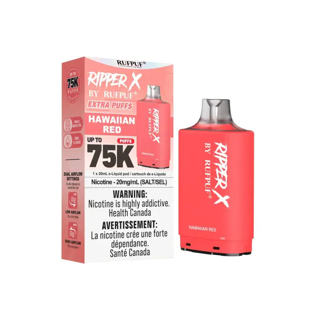 Ripper X 75k Disposable Pod-Hawaiian Red (Without Battery)