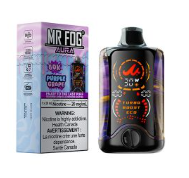 MR FOG AURA 60K Puffs Disposable Vape-Purple Grape mr fog