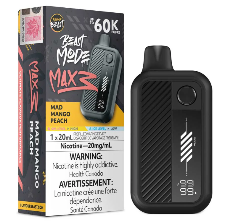 Mad Mango Peach Flavour Beast Beast Mode Max 3 Disposable Vape