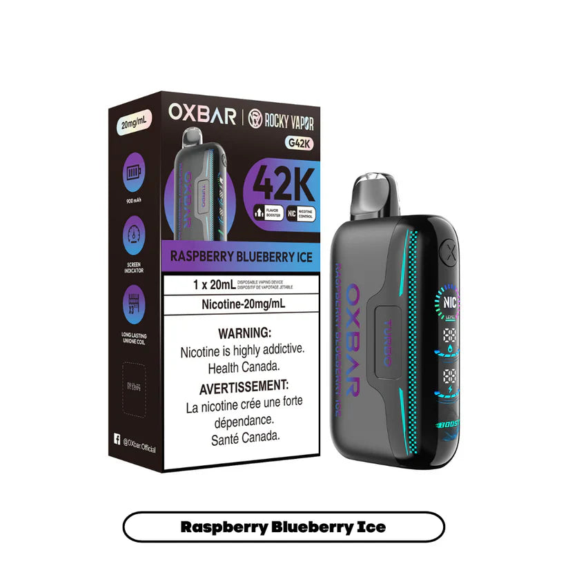 Oxbar 42K Puffs - Raspberry Blueberry Ice