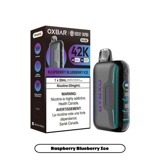 Oxbar 42K Puffs - Raspberry Blueberry Ice