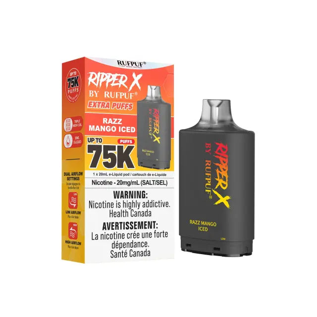 Ripper X 75k Disposable Pod-Razz Mango Iced (Without Battery)