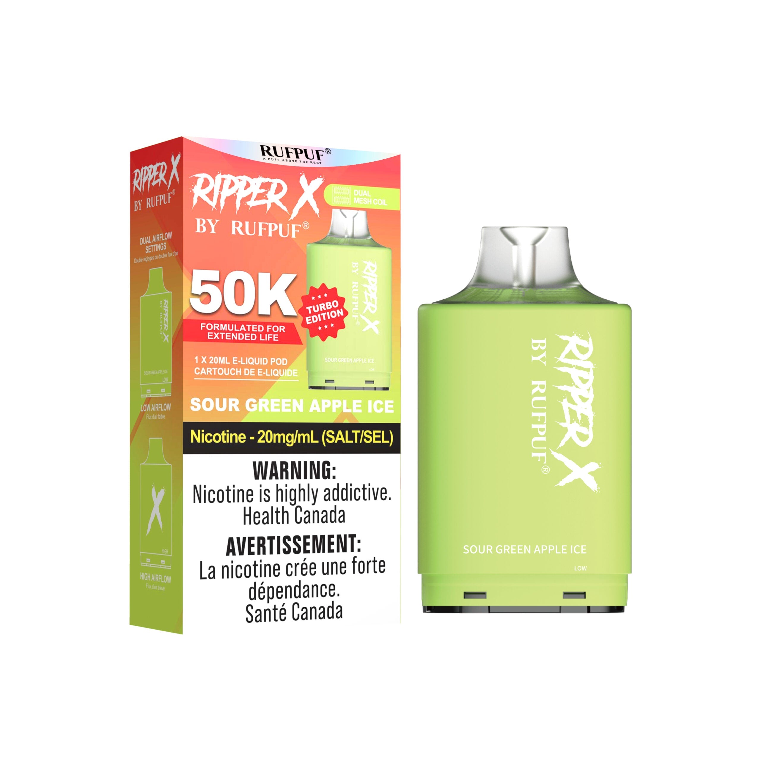 Sour Green Apple Ice RIPPER X 50K  (Without Battery)