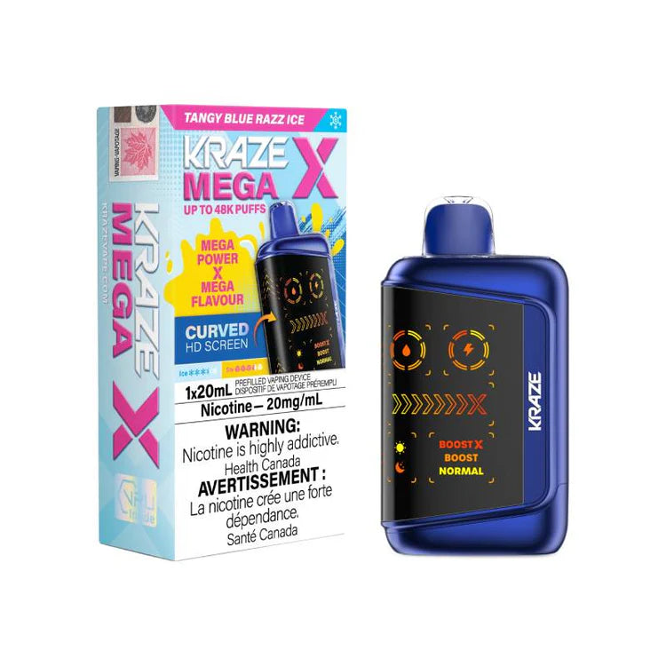 Kraze Mega X 48k-Tangy blue razz ice