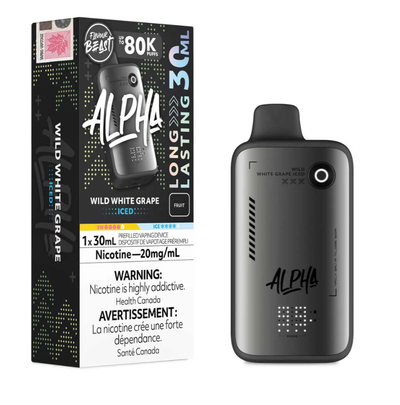 Wild White Grape Iced Flavour Beast Alpha Disposable Vape