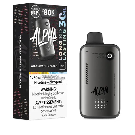 Wicked White Peach Flavour Beast Alpha Disposable Vape
