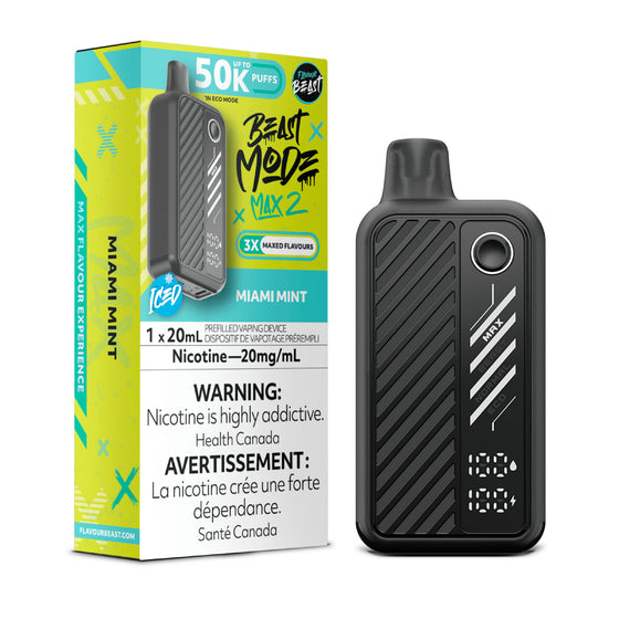 Flavour Beast Beast Mode Max 2 Disposable - Miami Mint 50k FLAVOUR BEAST