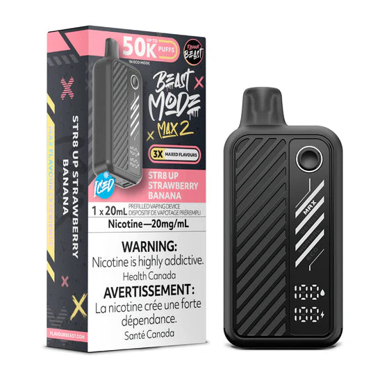 Flavour Beast Beast Mode Max 2 Disposable - STR8 UP Strawberry Banana