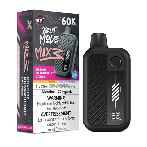 60k Flavour Beast Beast Mode Max 3 Disposable Vape-Dreamy Dragonfruit Lychee Iced