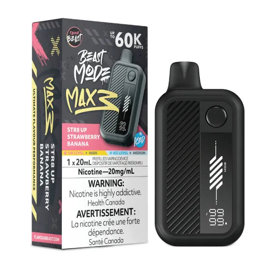 Flavour Beast Beast Mode Max 3 Disposable - STR8 UP Strawberry Banana