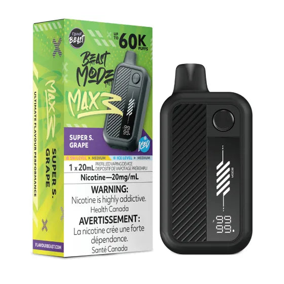 60k Flavour Beast Beast Mode Max 3 Disposable Vape-Super Sour Grape Iced FLAVOUR BEAST