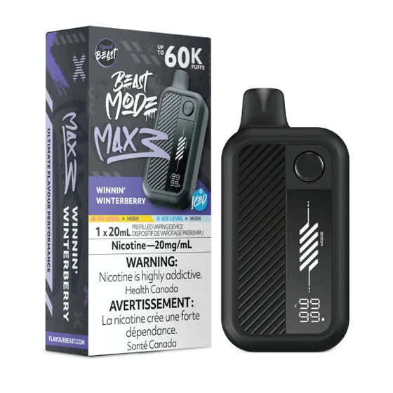60k Flavour Beast Beast Mode Max 3 Disposable Vape- Winnin' Winterberry Iced