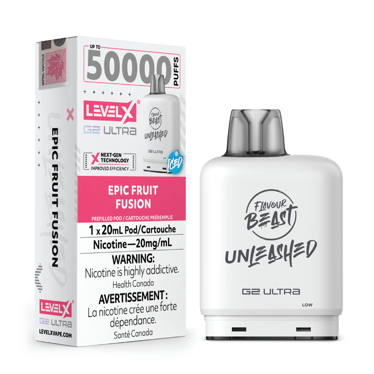 Level X Flavour Beast G2 Ultra 50k-Epic Fruit Fusion Iced (Without Battery)
