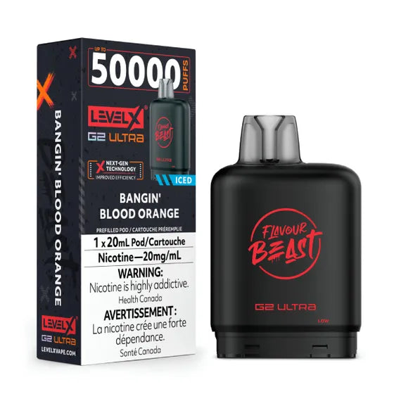 Level X Flavour Beast G2 Ultra 50k-Bangin' Blood Orange (Without Battery)