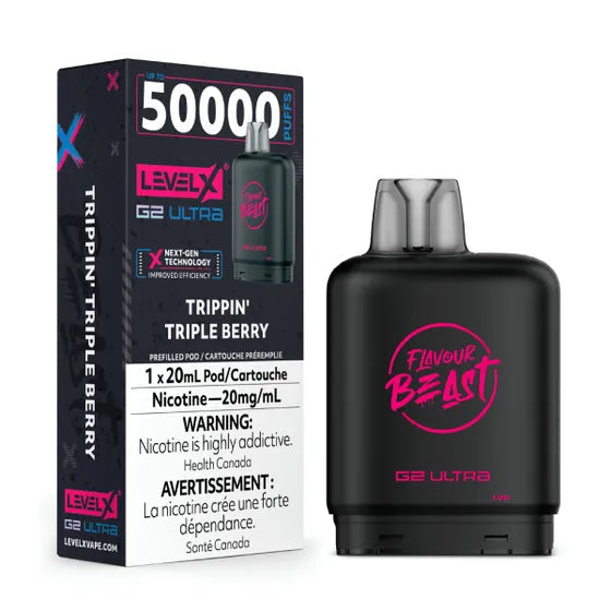 Level X Flavour Beast G2 Ultra 50k-Trippin' Triple Berry (Without Battery) LEVEL X BY FLAVOUR BEAST