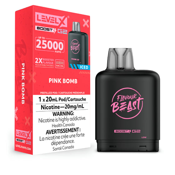 Level X Flavour Beast G2 Ultra 50k-Pink Bomb Iced (Without Battery) LEVEL X BY FLAVOUR BEAST