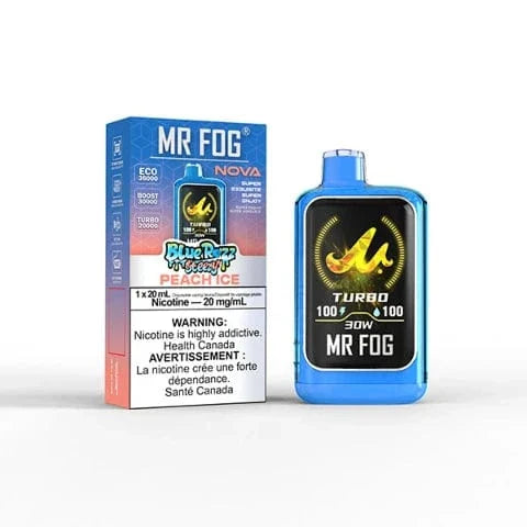 Blue Razz Steezy Peach Ice Mr Fog Nova Upto 36000 Puffs Disposable Vape