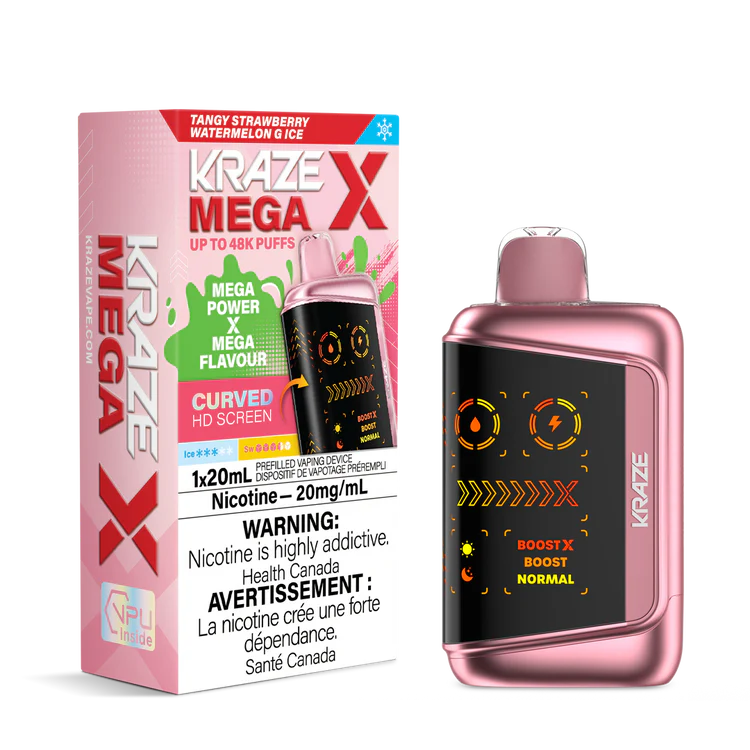 Kraze Mega X 48k-Tangy strawberry watermelon g ice